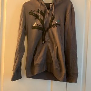 Unique Element hoodie w/ birds and zipper accents